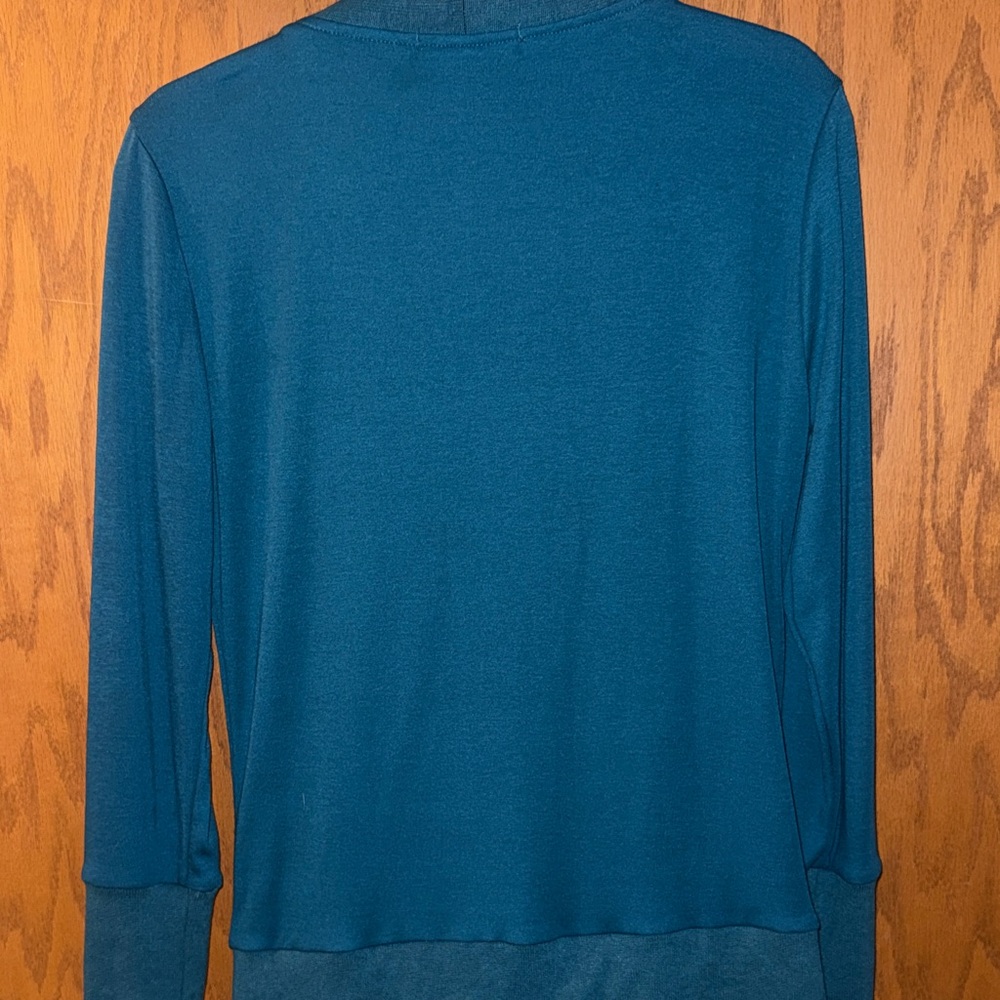 Teal Snap-Front Cardigan - Picture 8 of 8